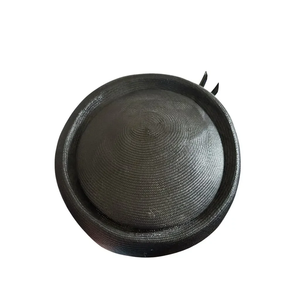 Vintage Black Sculptural Cocktail Hat Fascinator Avant Garde Derby Gothic
